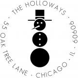 Retro Snowman Personalized Stamp