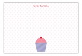 Purple Cupcake Delight Flat Note Card