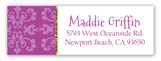 Purple Glitter Princess Address Label