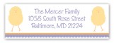 Purple Polka Dot Chicks Address Label