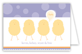 Purple Polka Dot Chicks Folded Note Card