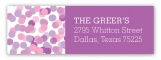 Radiant Orchid Falling Confetti Address Label