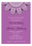 Radiant Orchid Lace Invitation