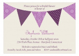 Radiant Orchid Pennant Banner Invitation