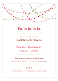 Red Holiday Swag Christmas Party Invitations