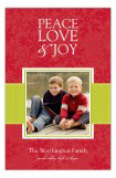 Red Snowy Grosgrain Photo Card