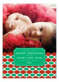 Retro Holiday Red Photo Card