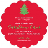 Scallop Christmas Tree Invitation