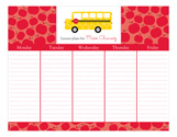 School Days Calendar Pad