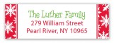 Snow Stripes Traditional Address Label