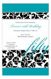 Sophisticated Fifty Invitation