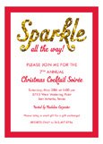 Sparkle All The Way Invitation