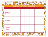 Sports Mania Weekly Calendar Pad