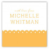 Spring Scalloped Citrus Square Sticker