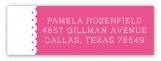 Spring Scalloped Pink Address Label