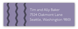 Square Greeting Purple Address Label