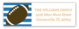 Stripes Football Tailgate Address Label