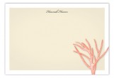 Summer Coral Flat Note Card