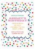 Polka Dotted Sweet Confetti Kids Birthday Invitations