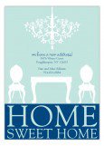 Teal Chandelier Home Sweet Home Housewarming Invitations