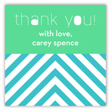 Teal Graphic Square Sticker