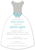 Teal Modern Chevron Invitation