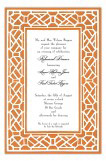 Trellis Orange Invitation