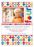 Turning Four Primary Colors Photo Card