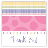 Turning Three Soft Pastels Square Sticker