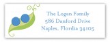 Twin Boy Peapod Address Label