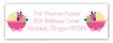 Twin Girl Carriage Gifts Address Label