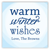Warm Winter Wishes Square Sticker