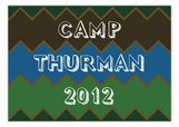 Woodsy Camp Chevron Postcard