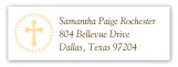 Yellow Cross Pendant Address Label