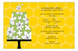 Yellow Flying Floral Invitation