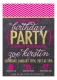 Chevron Glitter Chalkboard Party Invitations