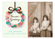 Seasons Greetings Abstract Wreath Photo Card