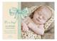 Baby Boy Bow Photo Card