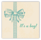 Baby Boy Bow Square Sticker