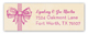 Baby Girl Bow Address Label