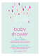 Baby Shower for Girls Umbrella Invitation