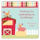 Barnyard Birthday Square Sticker
