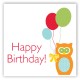 Birthday Owl Gift Tag