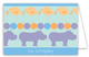 Blue Hippos Folded Note Card