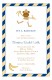 Blue Monkey Stripes Invitation