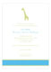 Boy Giraffe Icon Invitation