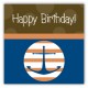 Brown Anchors Away Gift Tag