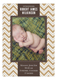 Chevron Greeting Tan Photo Card