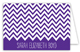 Chevron Purple Folded Note Card