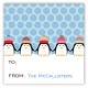 Chilly Penguins Personalized Square Stickers